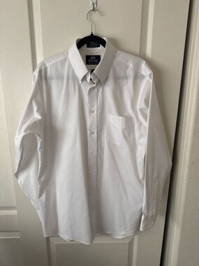 stafford white dress shirts Regular Travel Oxford Mens Button Down Collar Long Sleeve Wrinkle Free Stretch Shirt (White, 15/32-33) : Clothing, Shoes & Jewelry this long Stafford Mens Tall/Extra Tall 100%